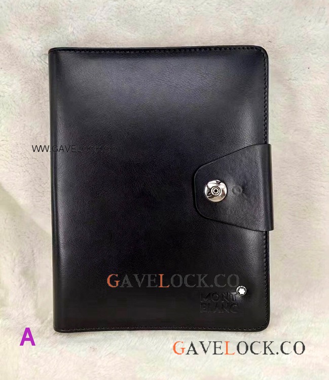 Faux Mont blanc Black Leather Notebook A5 Notebook